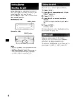 Preview for 4 page of Sony CDX-M8810 - Fm/am Compact Disc Player Operating Instructions Manual