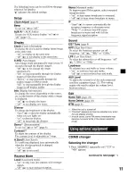 Preview for 11 page of Sony CDX-M8810 - Fm/am Compact Disc Player Operating Instructions Manual