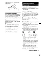 Preview for 13 page of Sony CDX-M8810 - Fm/am Compact Disc Player Operating Instructions Manual