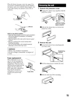 Preview for 15 page of Sony CDX-M8810 - Fm/am Compact Disc Player Operating Instructions Manual