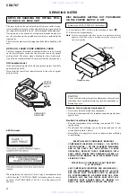 Preview for 2 page of Sony CDX-T67 Operating Instructions (English Service Manual