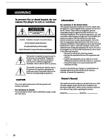 Preview for 2 page of Sony CFD-600 Operating Instructions Manual