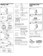 Preview for 4 page of Sony CFD-E10 Marketing Operating Instructions Manual