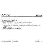 Preview for 6 page of Sony CFD-E10 Marketing Operating Instructions Manual