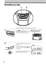 Preview for 10 page of Sony CFD-E90PS Operating Instructions  (primary manual) Operating Instructions Manual