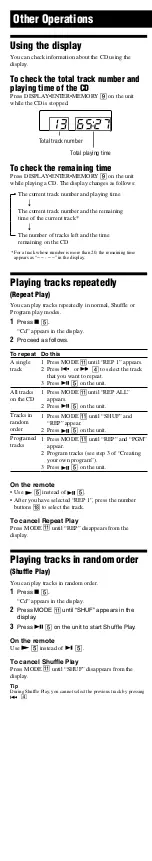 Preview for 8 page of Sony CFD G505 - Xplod Boombox User Manual