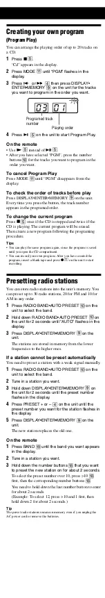 Preview for 9 page of Sony CFD G505 - Xplod Boombox User Manual