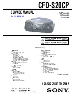 Sony CFD-S20CP - Cd Radio Cassette-corder Service Manual preview