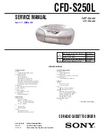 Sony CFD-S250L Service Manual preview