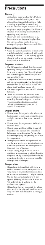 Preview for 9 page of Sony CFD-S300L User Manual