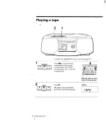 Preview for 8 page of Sony CFD-V25 - Cd Radio Cassette-corder Operating Instructions Manual