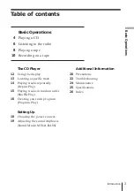 Preview for 4 page of Sony CFD-V35 - Cd Radio Cassette-corder Operating Instructions Manual