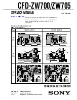 Sony CFD-ZW700 - Cd Radio Cassette-corder Service Manual preview