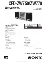 Sony CFD-ZW750 - Cd Radio Cassette-corder Service Manual preview