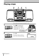 Preview for 8 page of Sony CFD ZW755 - Portable CD / Cassette Operating Instructions Manual