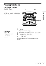 Preview for 15 page of Sony CFD ZW755 - Portable CD / Cassette Operating Instructions Manual