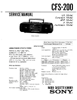 Sony CFS-200 Service Manual preview