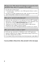 Preview for 4 page of Sony CLIE PEG-TG50 Troubleshooting Manual