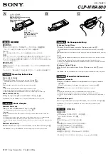 Sony CLP-NWA800 Operating Instructions preview