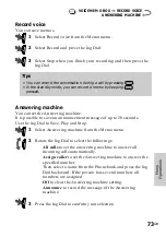 Preview for 73 page of Sony CMD-Z5 User Manual