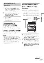 Preview for 23 page of Sony CMT-A70 - Personal Component System Operating Instructions Manual