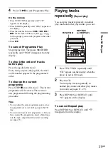 Preview for 25 page of Sony CMT-A70 - Personal Component System Operating Instructions Manual