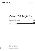 Sony CPJ-A300E Operating Instruction preview