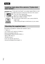 Preview for 2 page of Sony Cyber-shot DSC-HX200 Instruction Manual