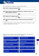 Preview for 87 page of Sony Cyber-shot DSC-S950 (French) Manual Pratique