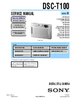 Sony Cyber-shot DSC-T100 Service Manual preview