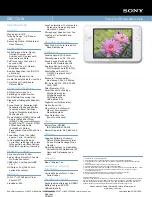 Preview for 2 page of Sony Cyber-shot DSC-T2/W Specifications