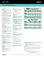 Preview for 2 page of Sony Cyber-shot DSC-T30 Specifications