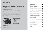 Sony CYBER-SHOT DSC-V1 Operating Instructions Manual preview