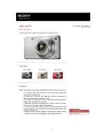 Sony Cyber-shot DSC-W270 Specifications preview