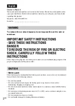 Preview for 2 page of Sony Cyber-shot DSC-W360 Instruction Manual