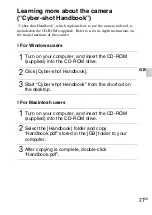 Preview for 21 page of Sony Cyber-shot DSC-W360 Instruction Manual