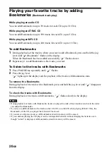 Preview for 20 page of Sony D-NE1 - Portable Cd Player Operating Instructions Manual
