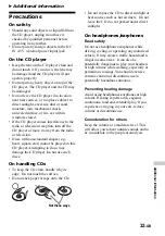 Preview for 33 page of Sony D-NE1 - Portable Cd Player Operating Instructions Manual