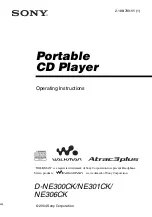 Sony D-NE300 - Psyc ATRAC Walkman Portable CD Player Operating Instructions Manual preview