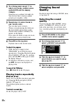 Preview for 22 page of Sony D-NE520 - Atrac Cd Walkman Portable Player Operating Instructions Manual