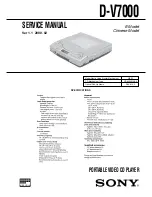 Sony D-V7000 Service Manual preview