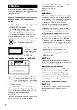 Preview for 2 page of Sony DAV-DZ100 - Dvd Home Theater System Operating Instructions Manual