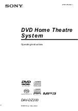 Sony DAV-DZ200 Operating Instructions Manual preview