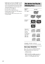 Preview for 6 page of Sony DAV-DZ210D Operating Instructions Manual