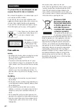 Preview for 2 page of Sony DAV-DZ300 Operating Instructions Manual