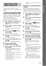 Preview for 31 page of Sony DAV-HDX587WC - Bravia Theater System Operating Instructions Manual