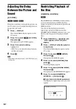 Preview for 50 page of Sony DAV-HDX587WC - Bravia Theater System Operating Instructions Manual