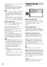 Preview for 56 page of Sony DAV-HDX587WC - Bravia Theater System Operating Instructions Manual