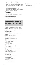 Preview for 62 page of Sony DAV-HDX587WC - Bravia Theater System Operating Instructions Manual