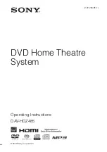 Sony DAV-HDZ485 Operating Instructions Manual preview